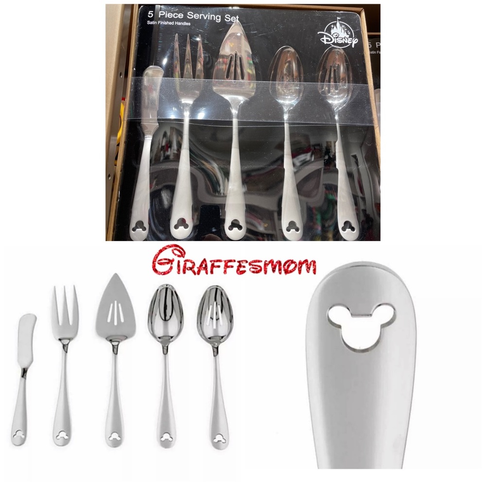 Disneyland Mickey Icon 5pc Serving Set
